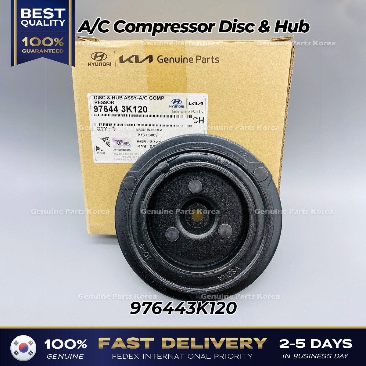 Genuine A/C Compressor Disc & Hub 976443K120 for Hyundai Kia