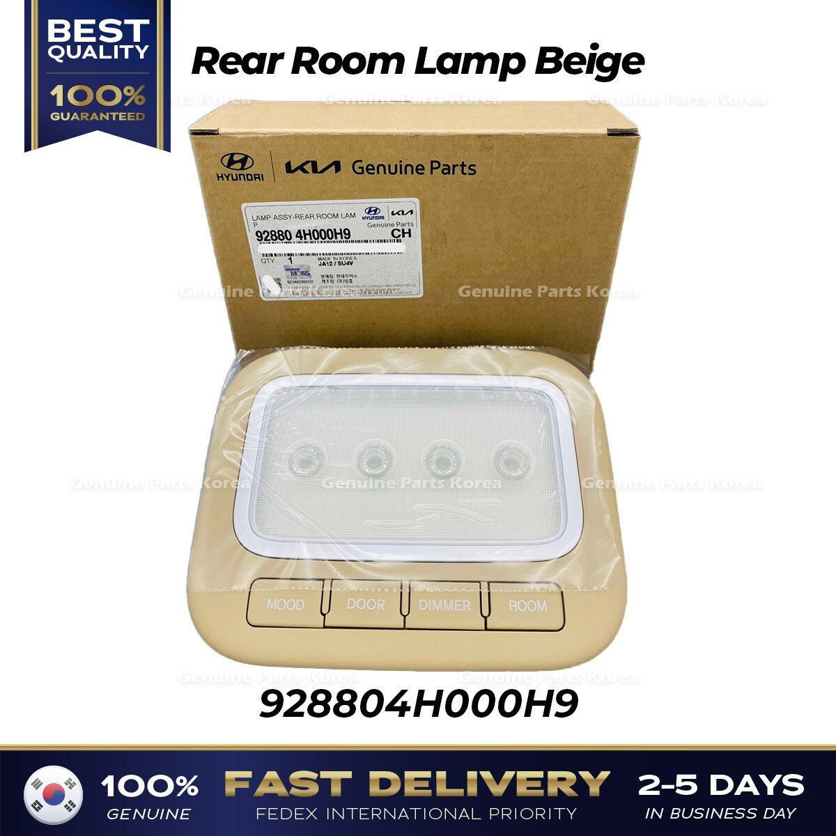 Genuine Rear Room Lamp Beige 928804H000H9 for Hyundai H1