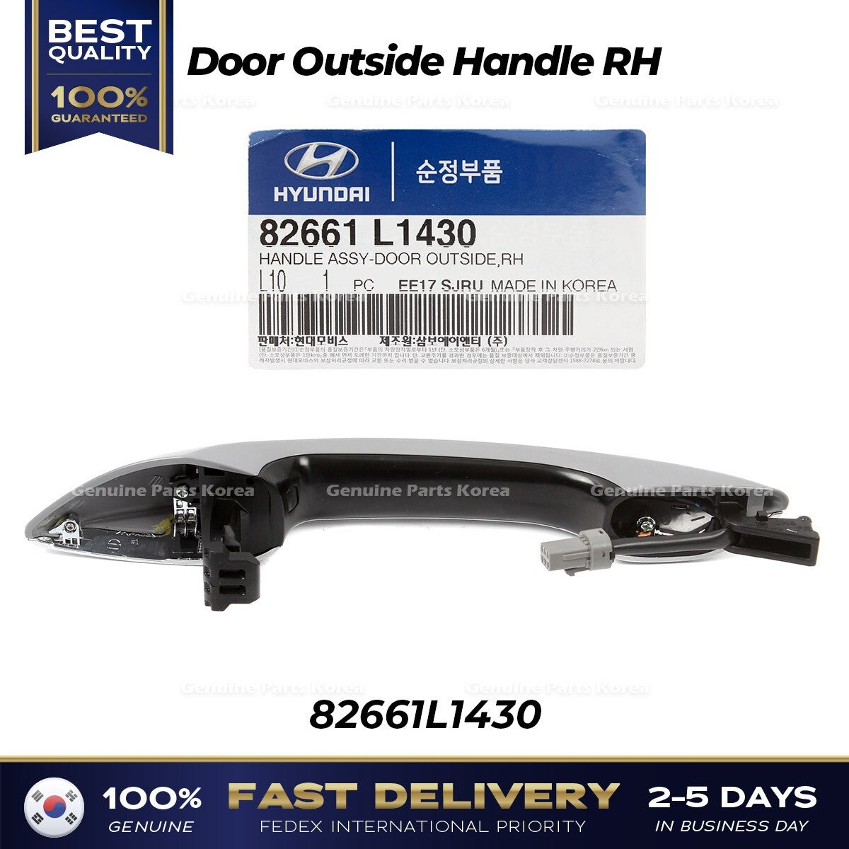 Genuine Door Outside Handle RH 82661L1430 for Hyundai Sonata