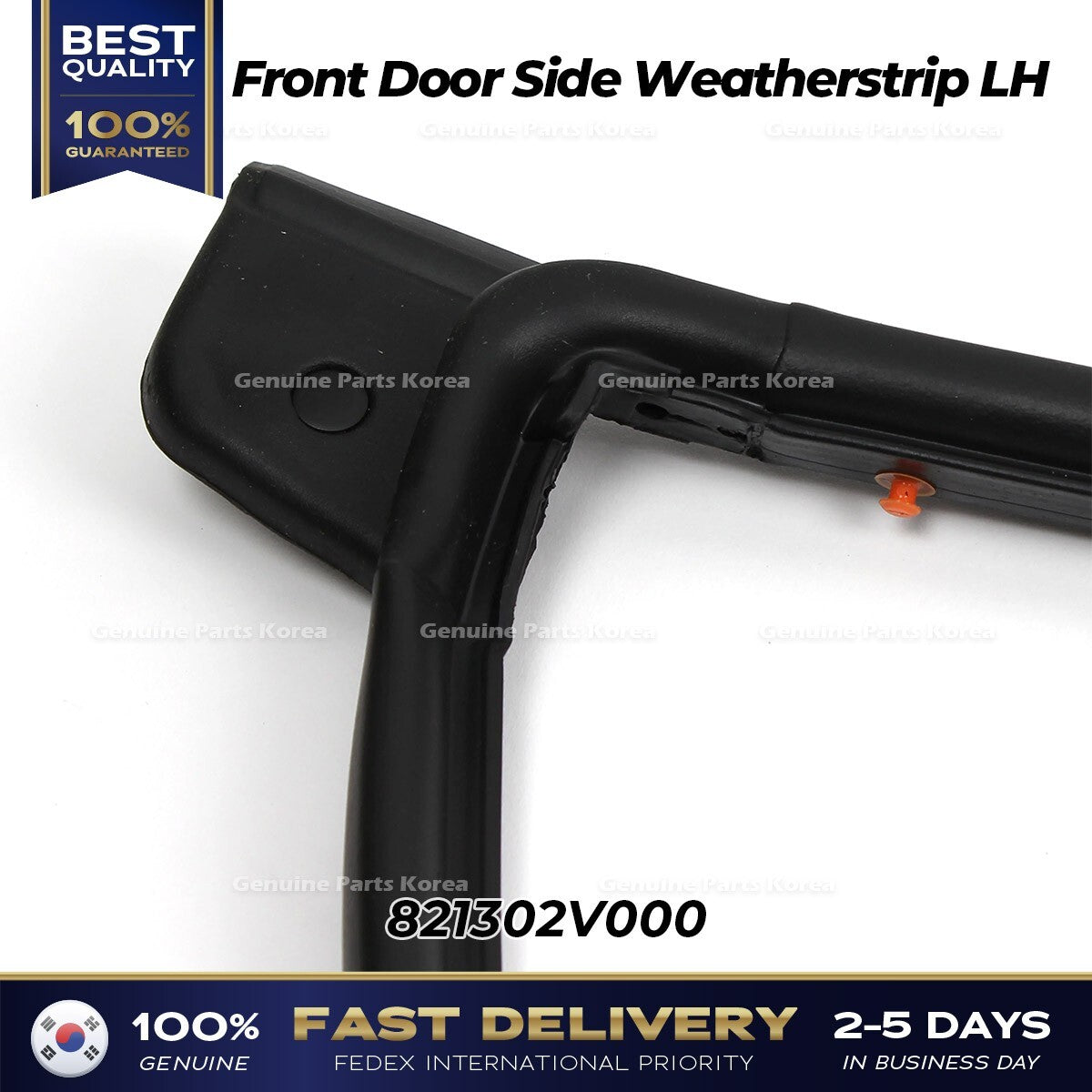 Genuine Front Door Side Weatherstrip LH 821302V000 for Hyundai Veloster