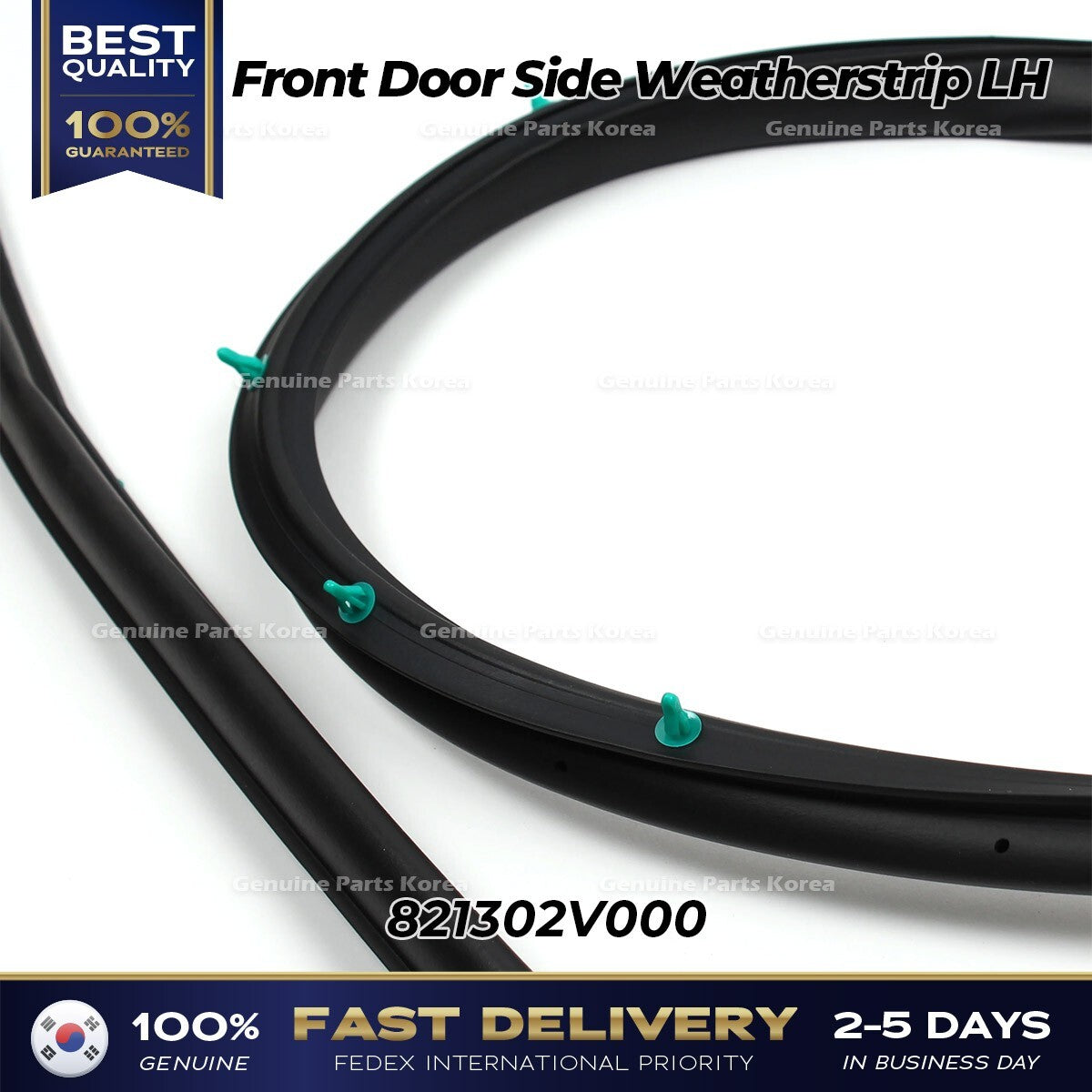 Genuine Front Door Side Weatherstrip LH 821302V000 for Hyundai Veloster