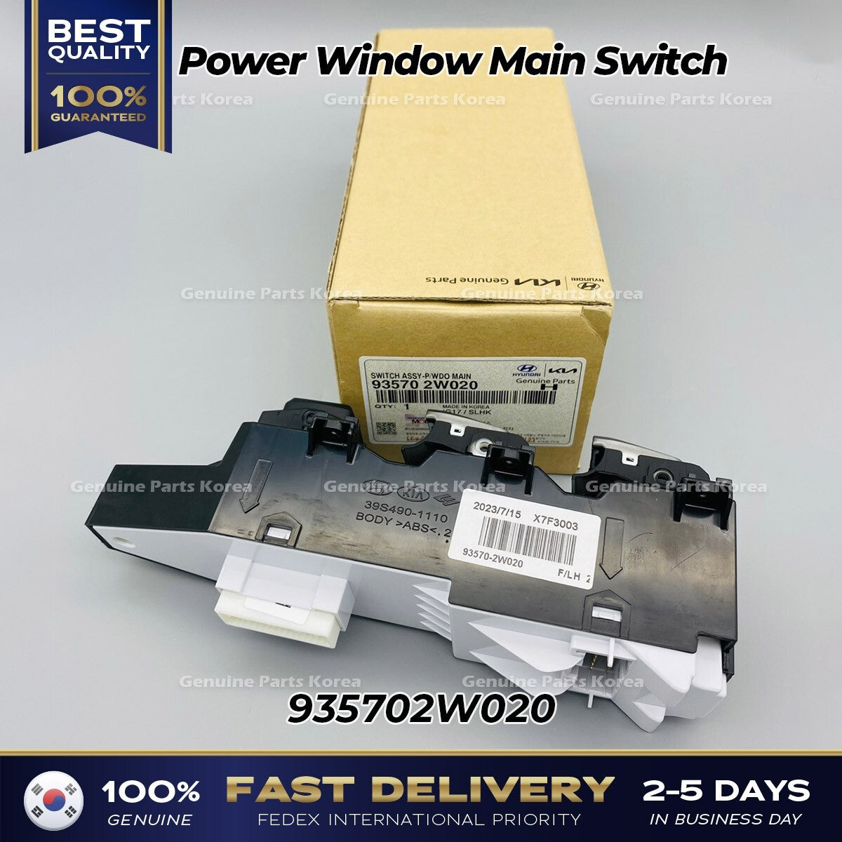 Genuine Power Window Main Switch 935702W020 for Hyundai Santa Fe