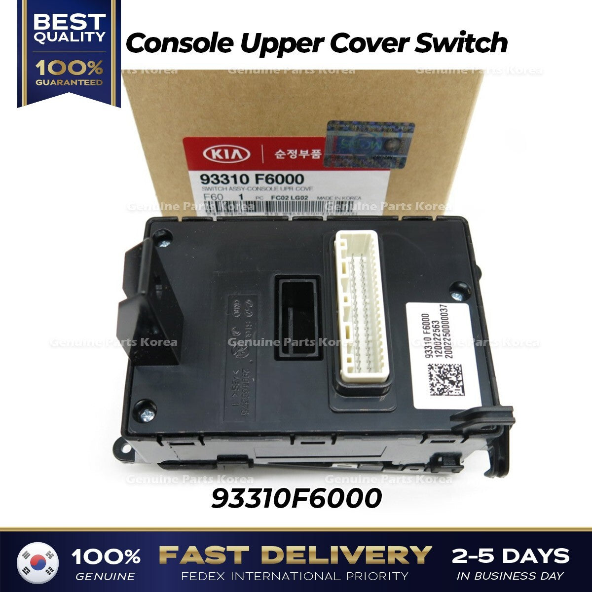 Genuine Console Upper Cover Switch 93310F6000 for Kia Cadenza K7