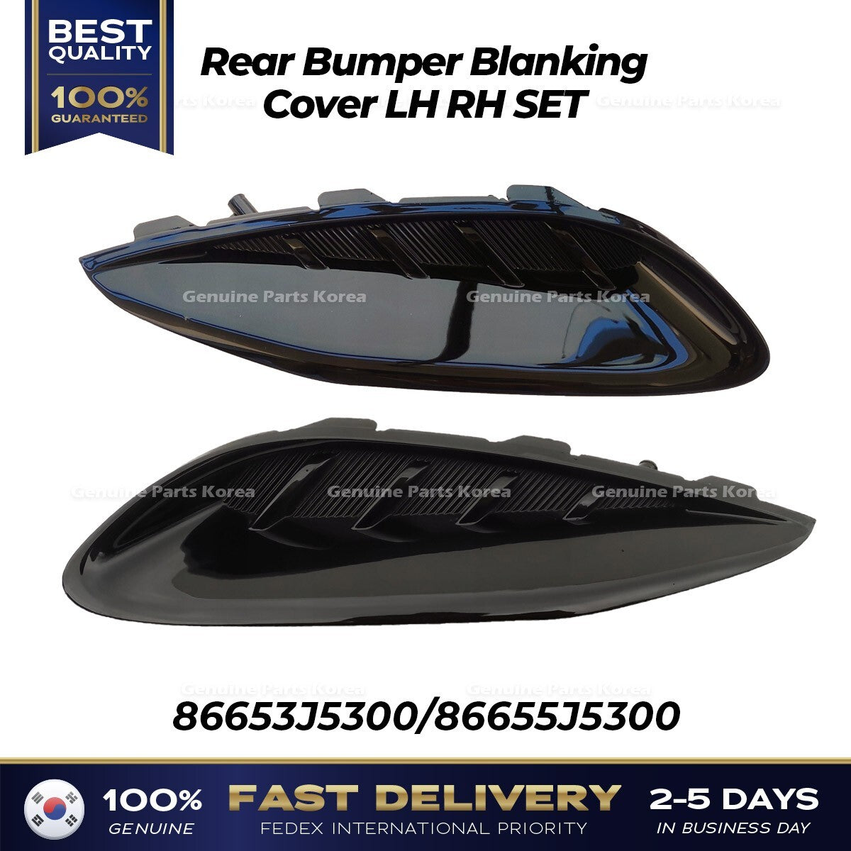 Genuine Rear Bumper Blanking Cover LH RH SET for Kia Stinger