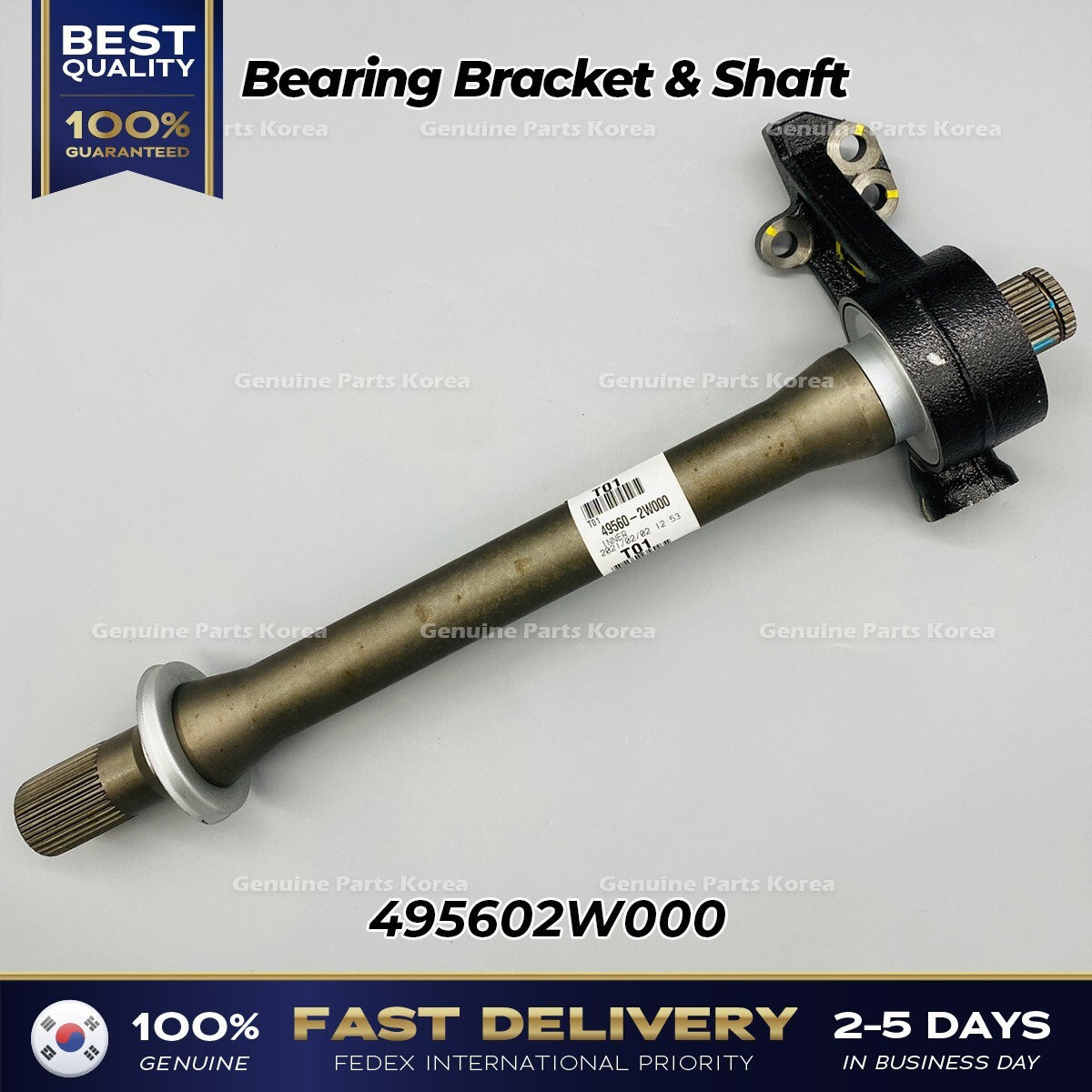 Genuine Bearing Bracket & Shaft 495602W000 for Hyundai Santa Fe Kia Sorento