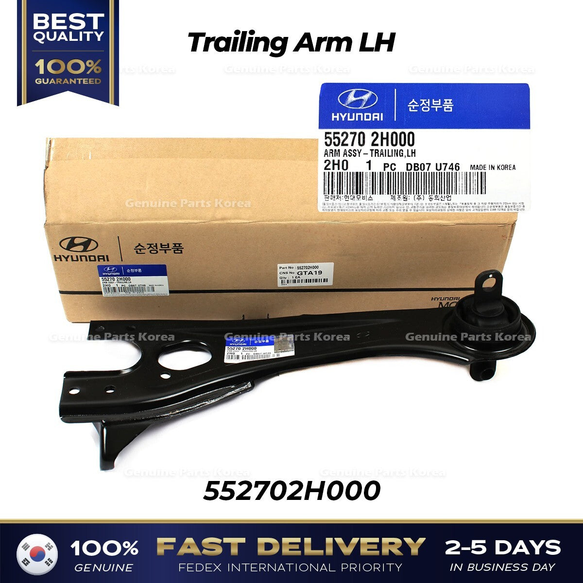 Genuine Trailing Arm LH 552702H000 for Hyundai Elantra