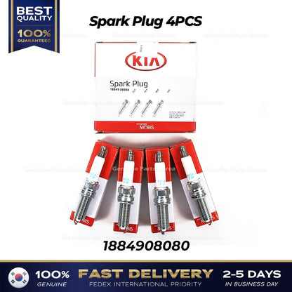 Genuine Spark Plug 4PCS 1884908080 for Hyundai Elantra Kia Forte