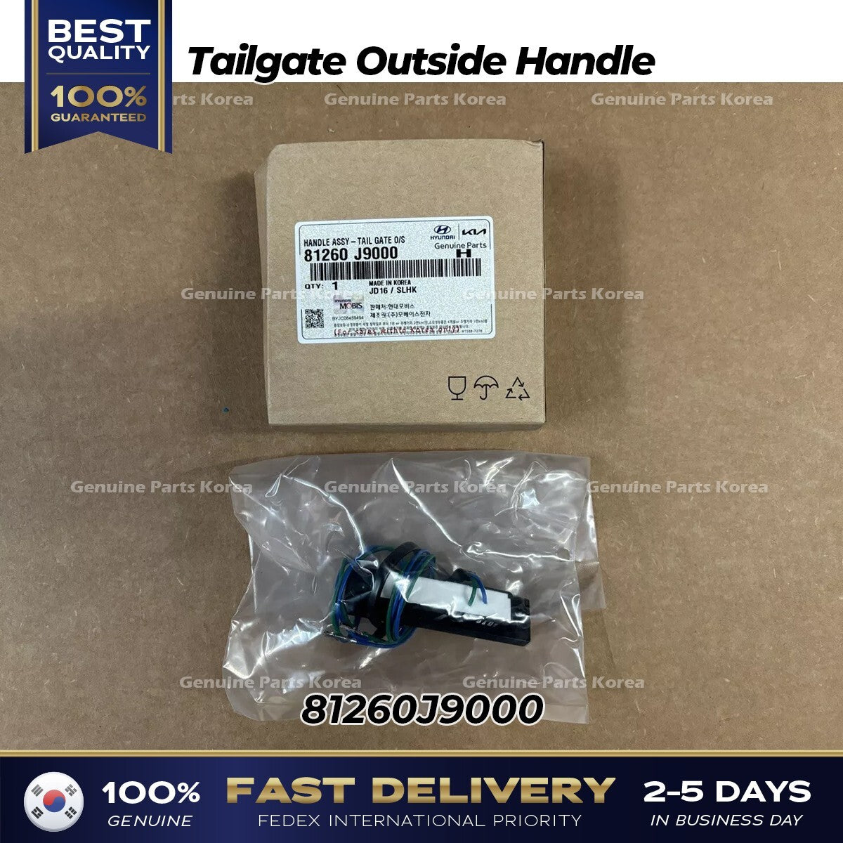 Genuine Tailgate Outside Handle 81260J9000 for Hyundai Kona