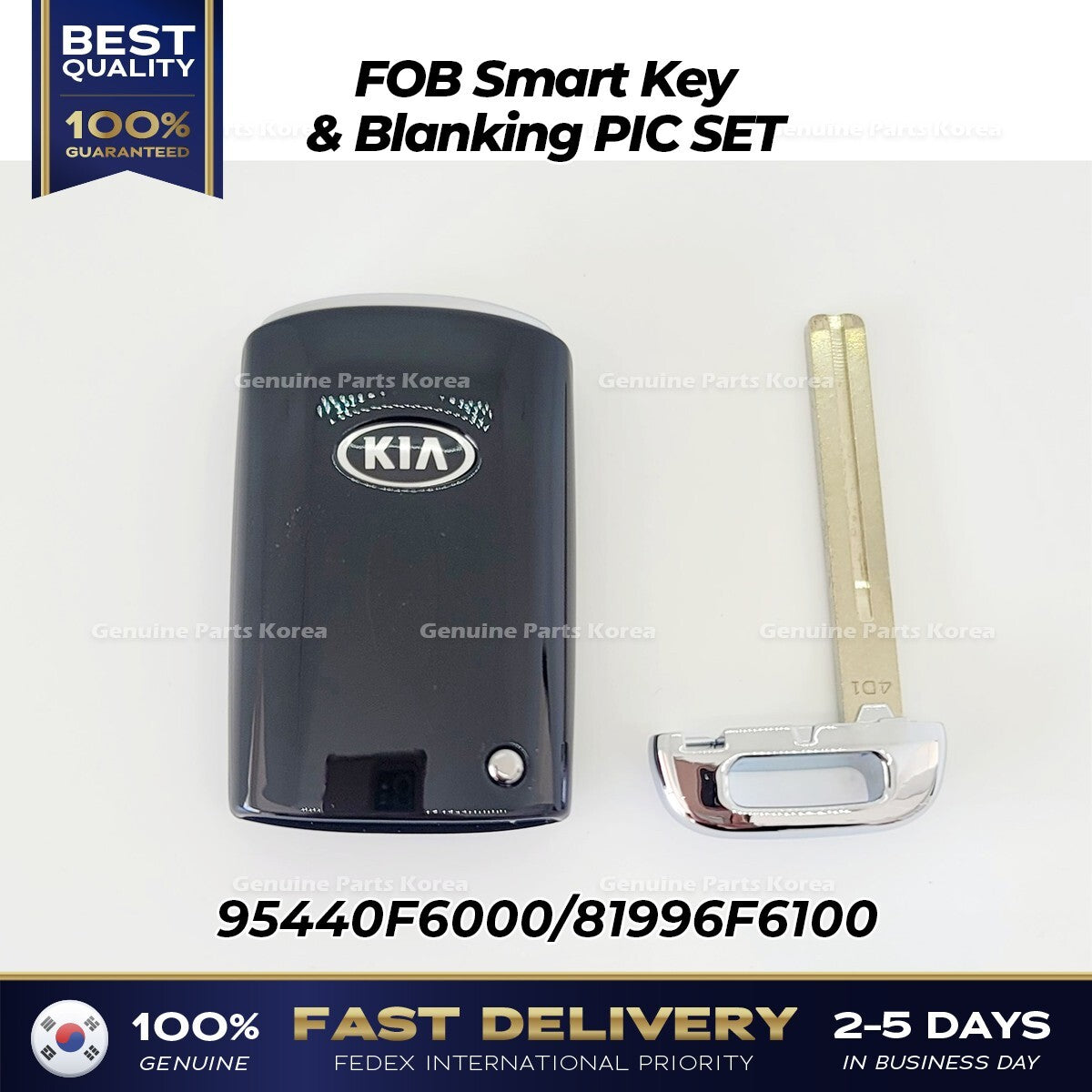 Genuine FOB Smart Key & Blanking PIC SET 95440F6000 for Kia Cadenza