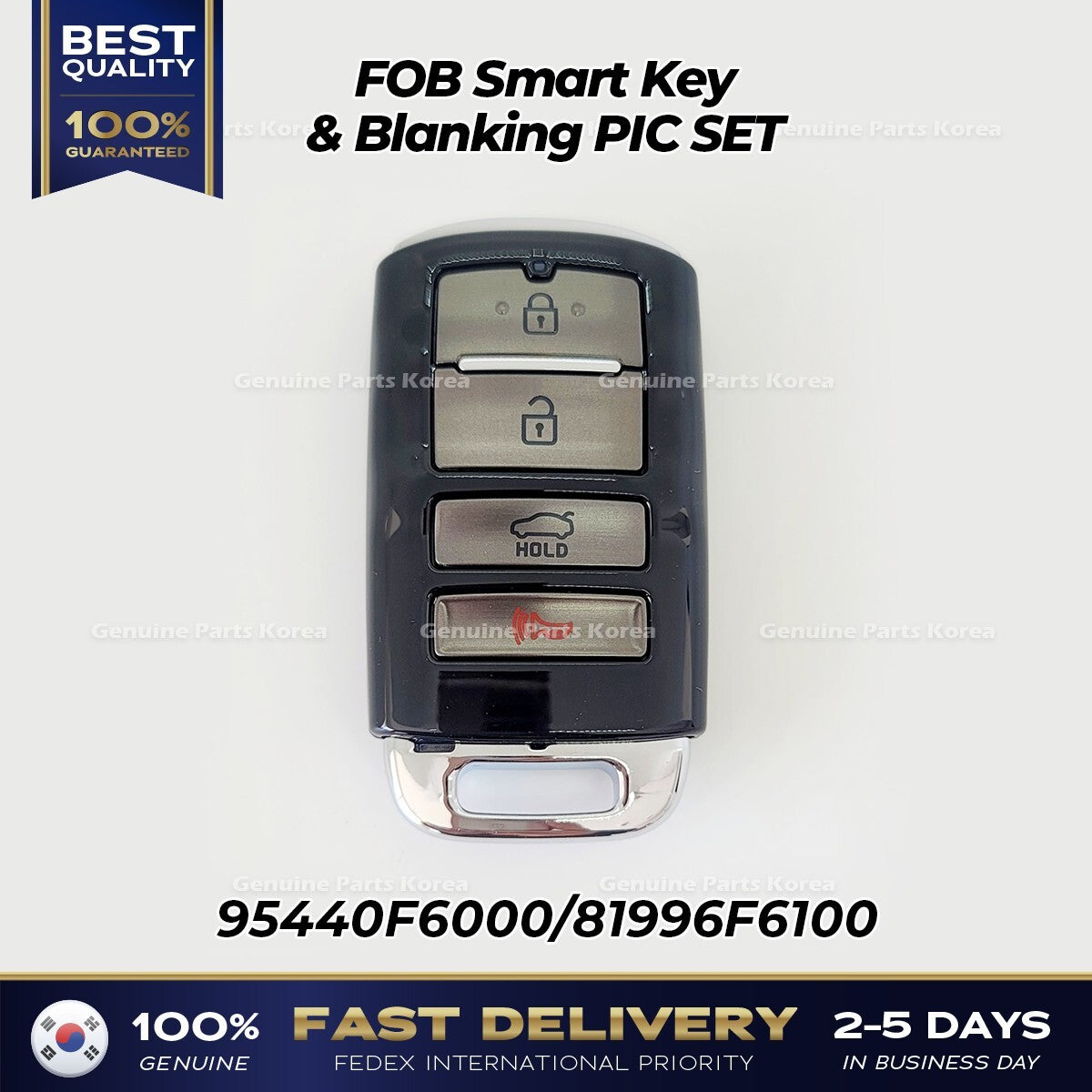 Genuine FOB Smart Key & Blanking PIC SET 95440F6000 for Kia Cadenza