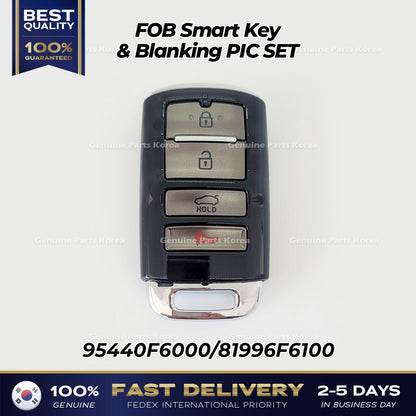 Genuine FOB Smart Key & Blanking PIC SET 95440F6000 for Kia Cadenza