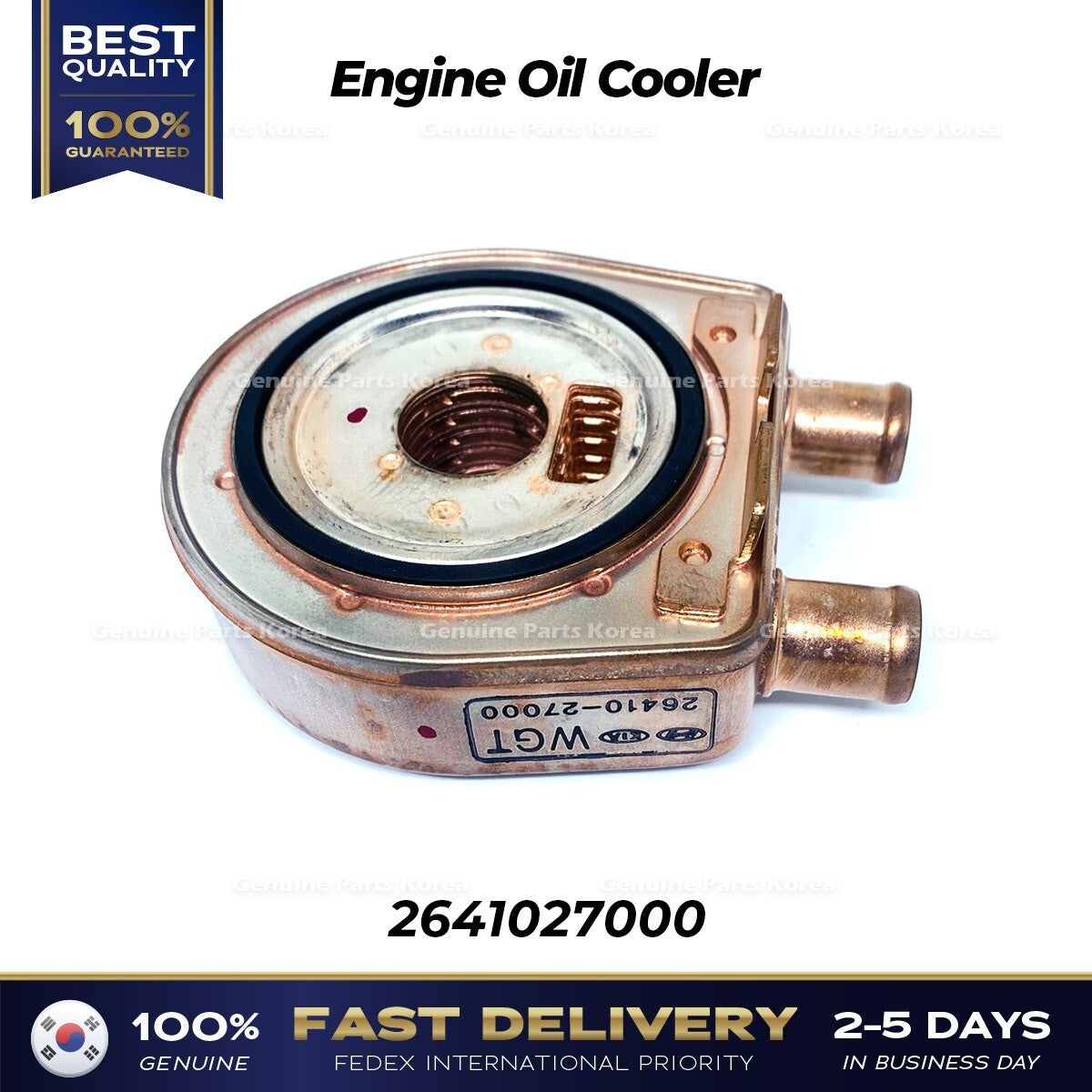 Genuine Engine Oil Cooler 2641027000 for Hyundai Tuscon Santa Fe Kia Sportage