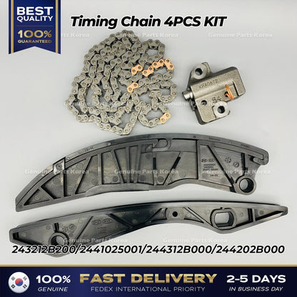 Genuine Timing Chain 4PCS KIT for Hyundai Accent Elantra Kia Rio Forte