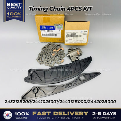 Genuine Timing Chain 4PCS KIT for Hyundai Accent Elantra Kia Rio Forte