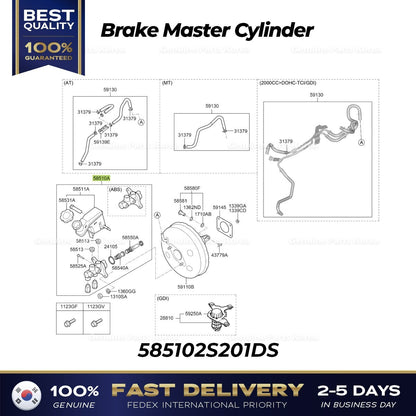 Genuine Brake Master Cylinder 585102S201DS for Hyundai Tuscon Kia Sportage