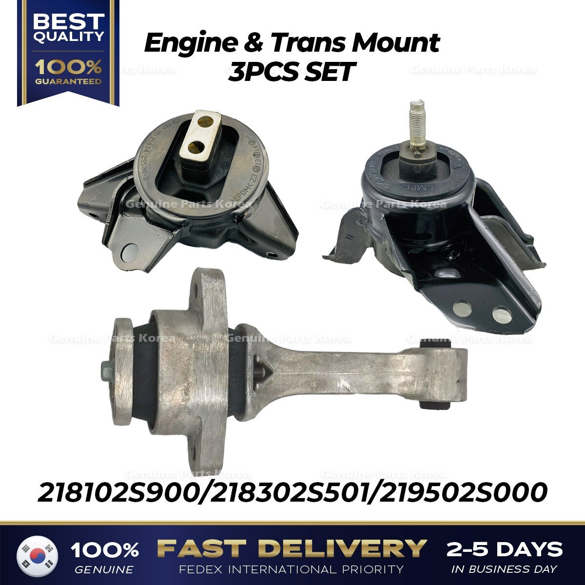 Genuine Engine & Trans Mount 3PCS SET for Hyundai Tuscon
