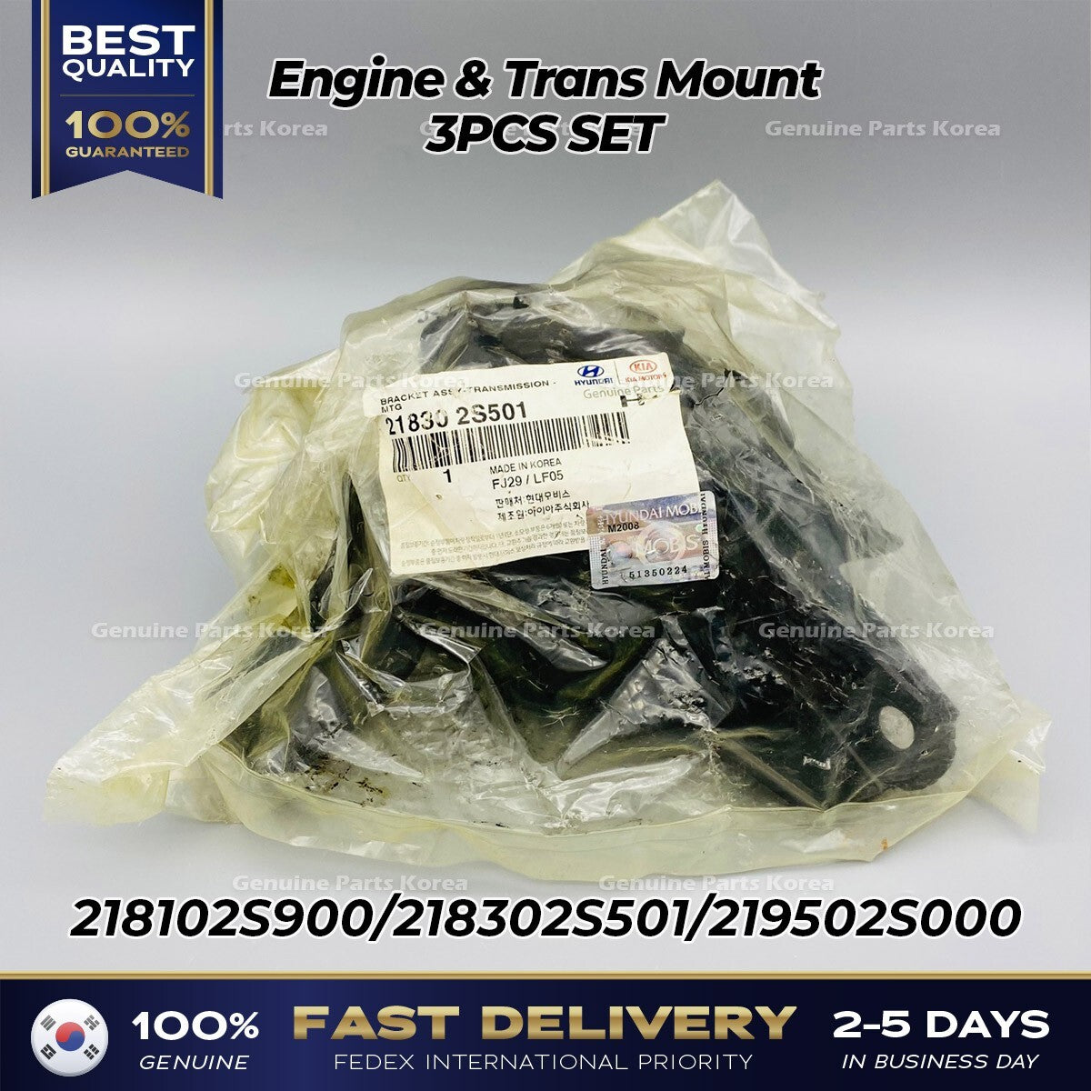 Genuine Engine & Trans Mount 3PCS SET for Hyundai Tuscon