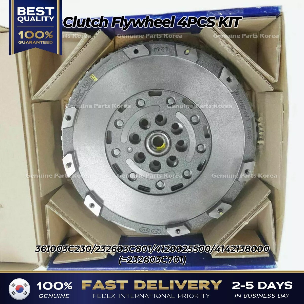 Genuine Clutch Flywheel 4PCS KIT 232603C801 for Hyundai Genesis Coupe