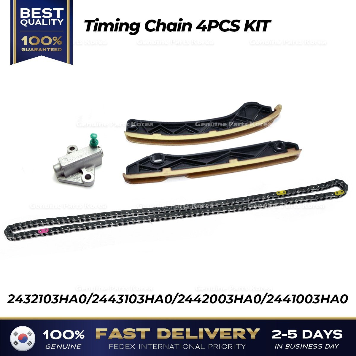 Genuine Timing Chain 4PCS KIT 2432103HA0 for Hyundai Elantra Ioniq Kia Niro
