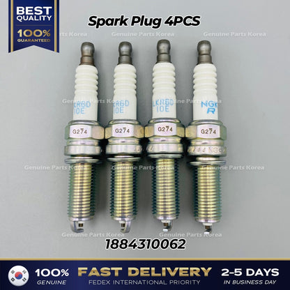 Genuine Spark Plug 4PCS 1884310062 for Hyundai Accent Kia Rio