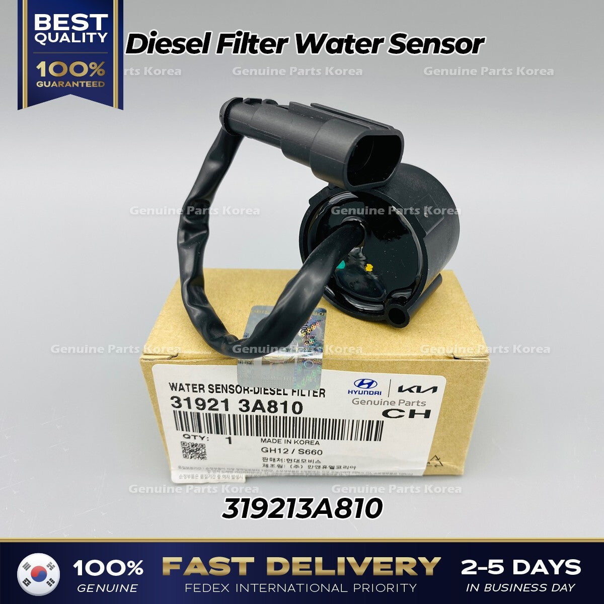 Genuine Diesel Filter Water Sensor 319213A810 for Hyundai Tuscon Kia Sportage