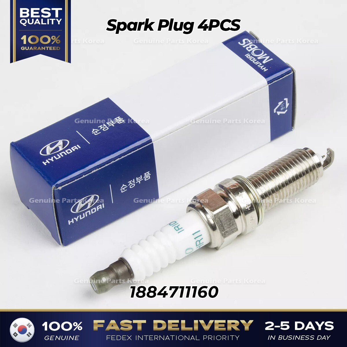 Genuine Spark Plug 4PCS 1884711160 for Hyundai Kia