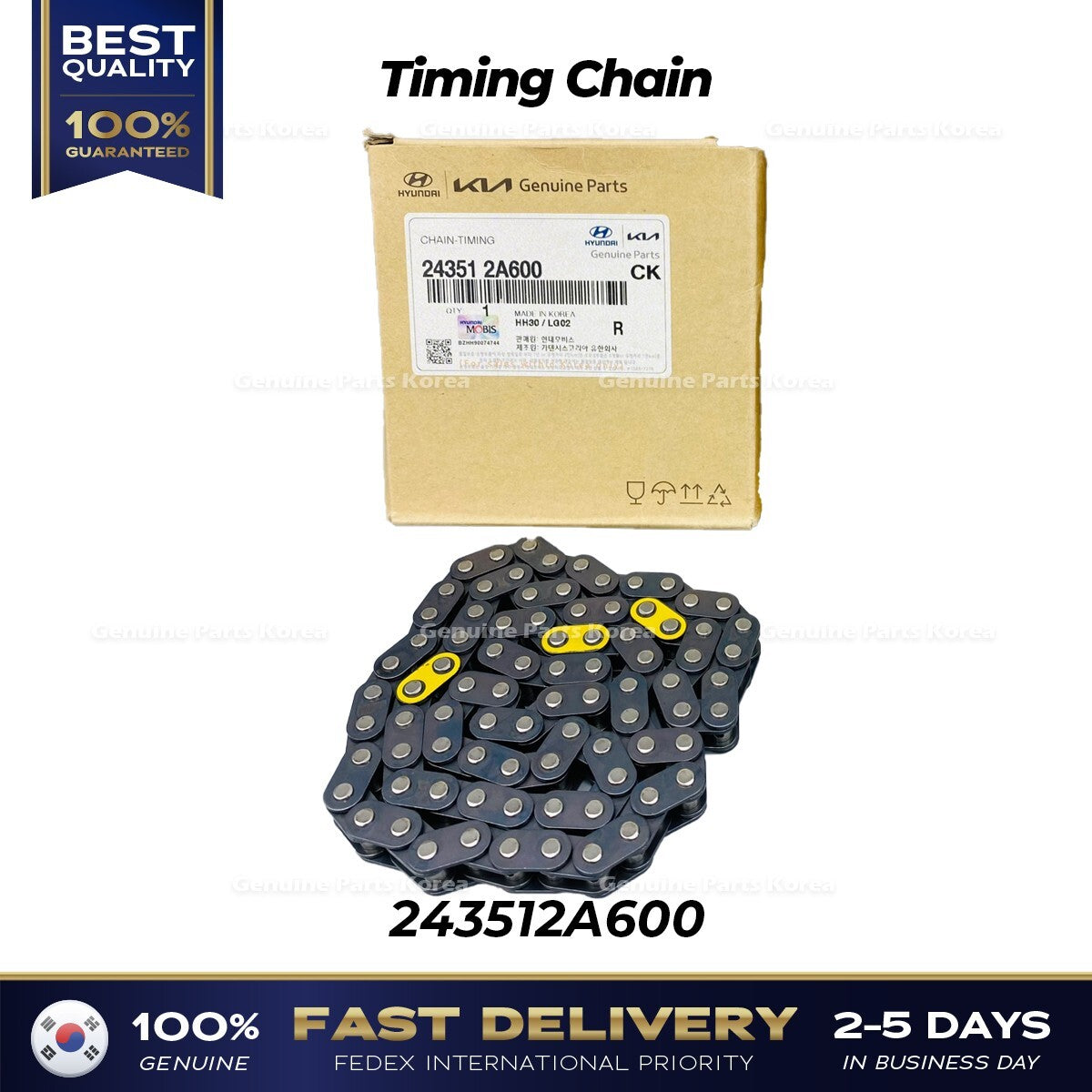 Genuine Timing Chain 243512A600 for Hyundai Accent Kia Soul