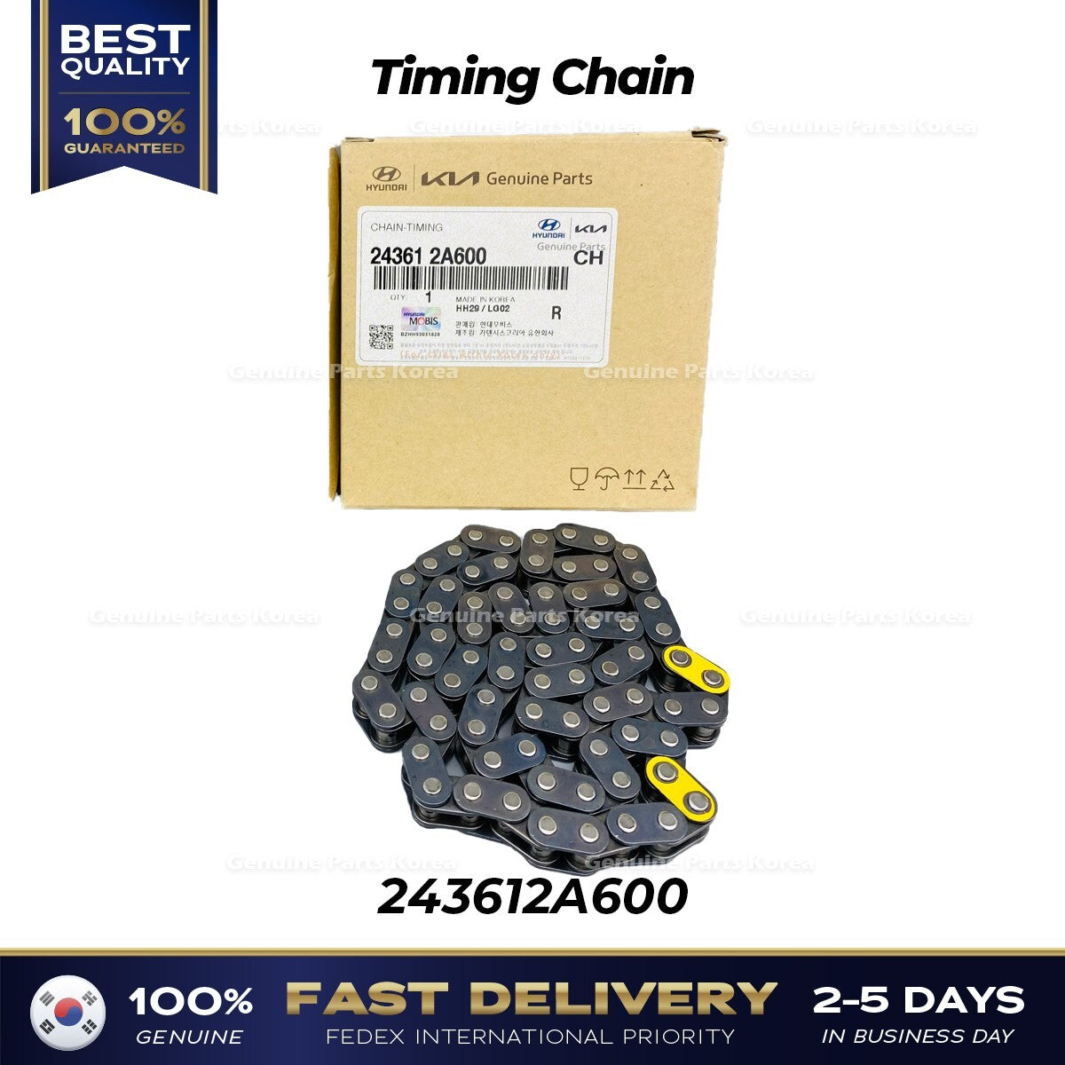 Genuine Timing Chain 243612A600 for Hyundai Accent Kia Soul