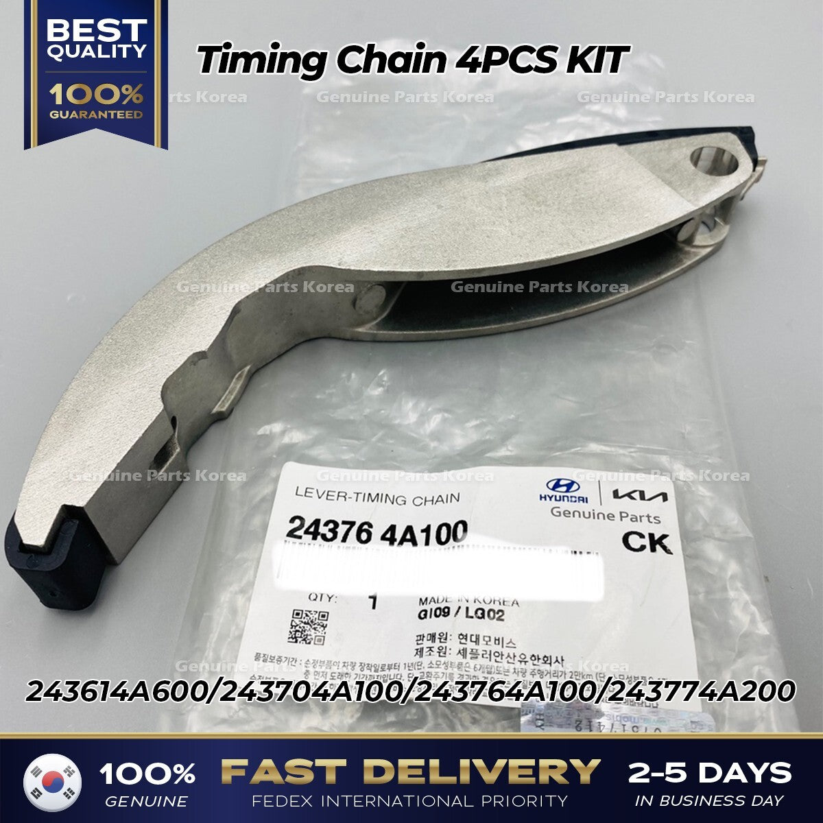 Genuine Timing Chain 4PCS KIT 243614A600 for Hyundai H100 Kia K2500