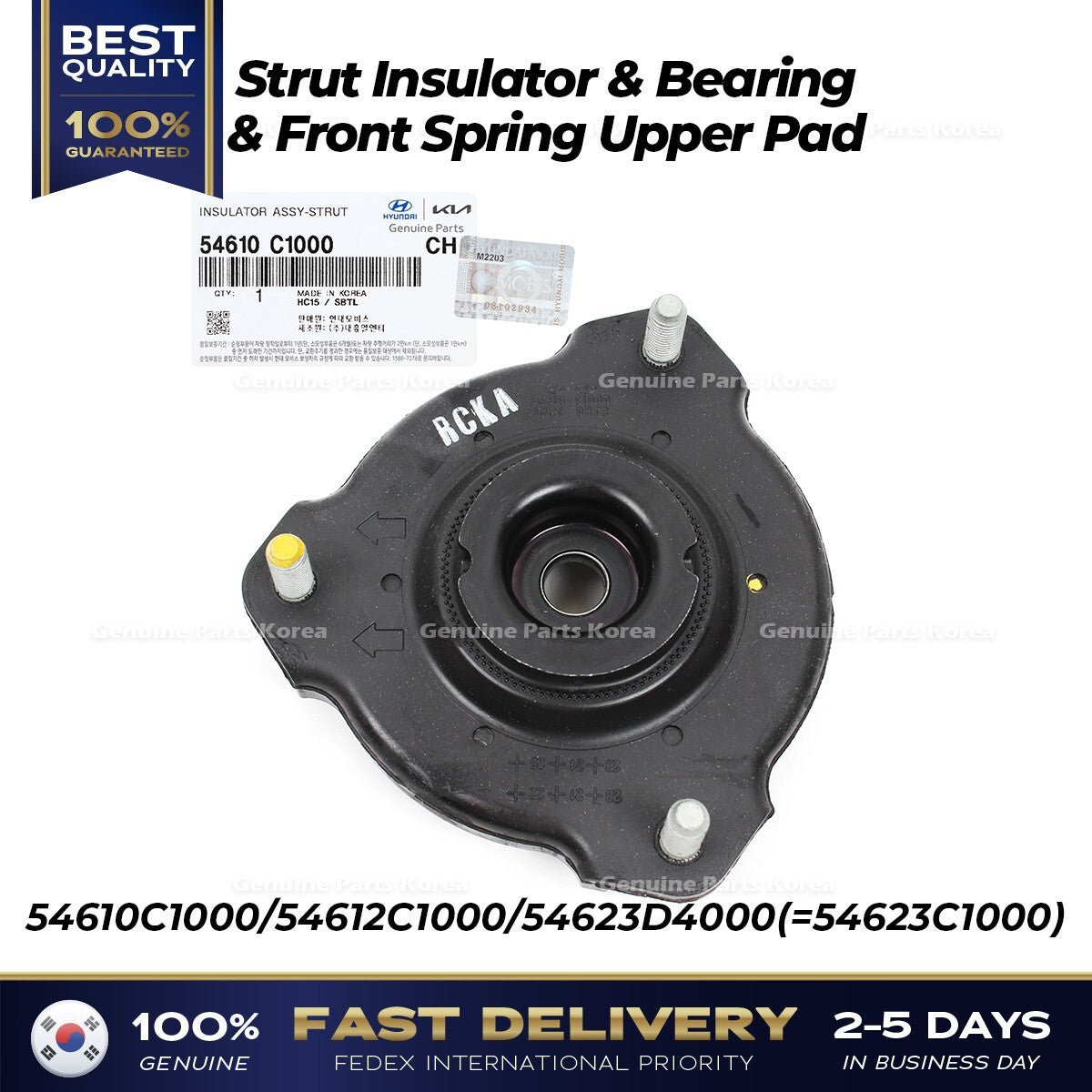 Genuine Strut Insulator & Bearing & Front Spring Upper Pad for Hyundai Sonata