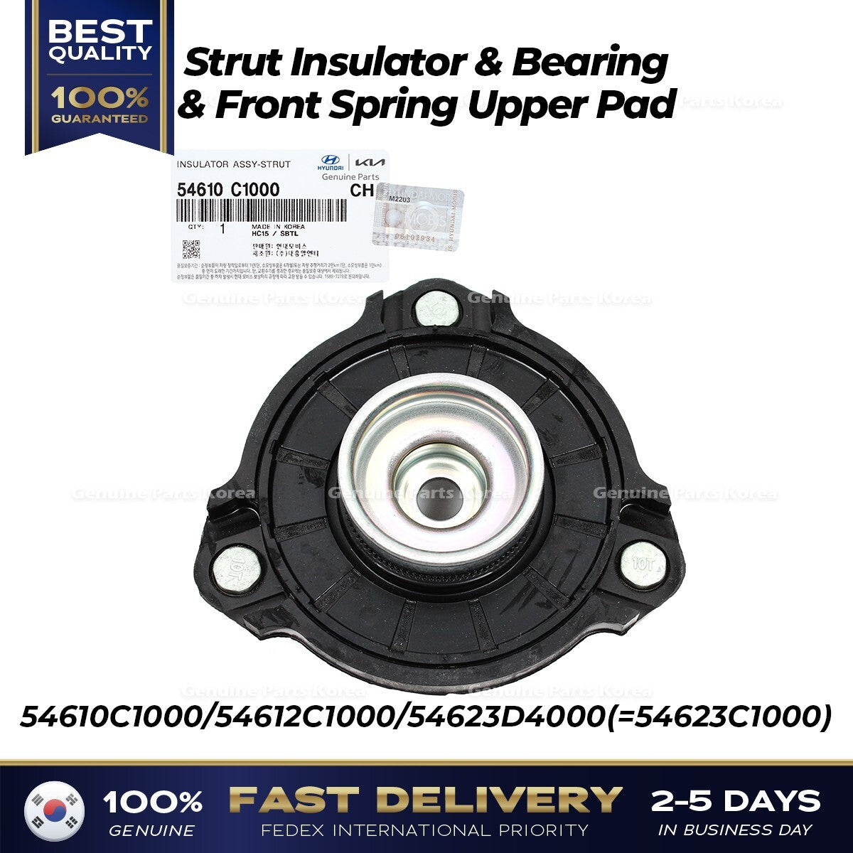 Genuine Strut Insulator & Bearing & Front Spring Upper Pad for Hyundai Sonata