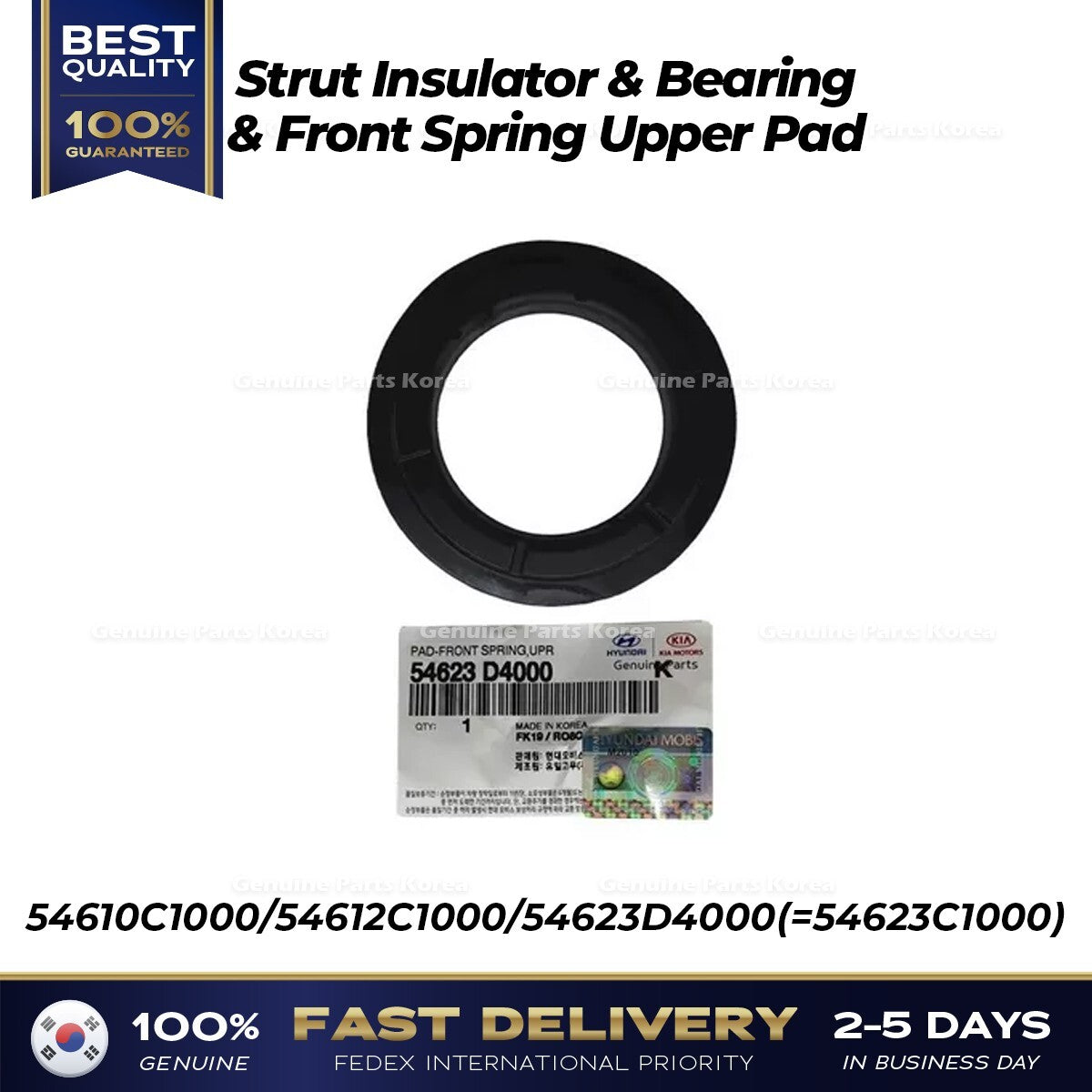 Genuine Strut Insulator & Bearing & Front Spring Upper Pad for Hyundai Sonata