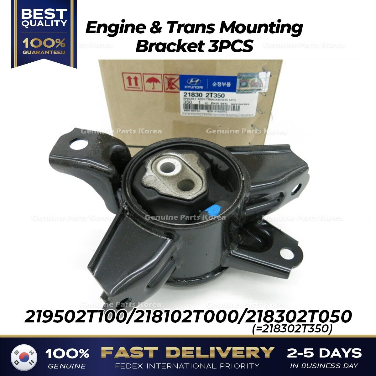 Genuine Engine & Trans Mounting 3PCS for Hyundai Sonata Kia Optima