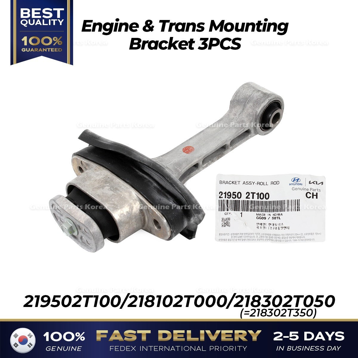 Genuine Engine & Trans Mounting 3PCS for Hyundai Sonata Kia Optima