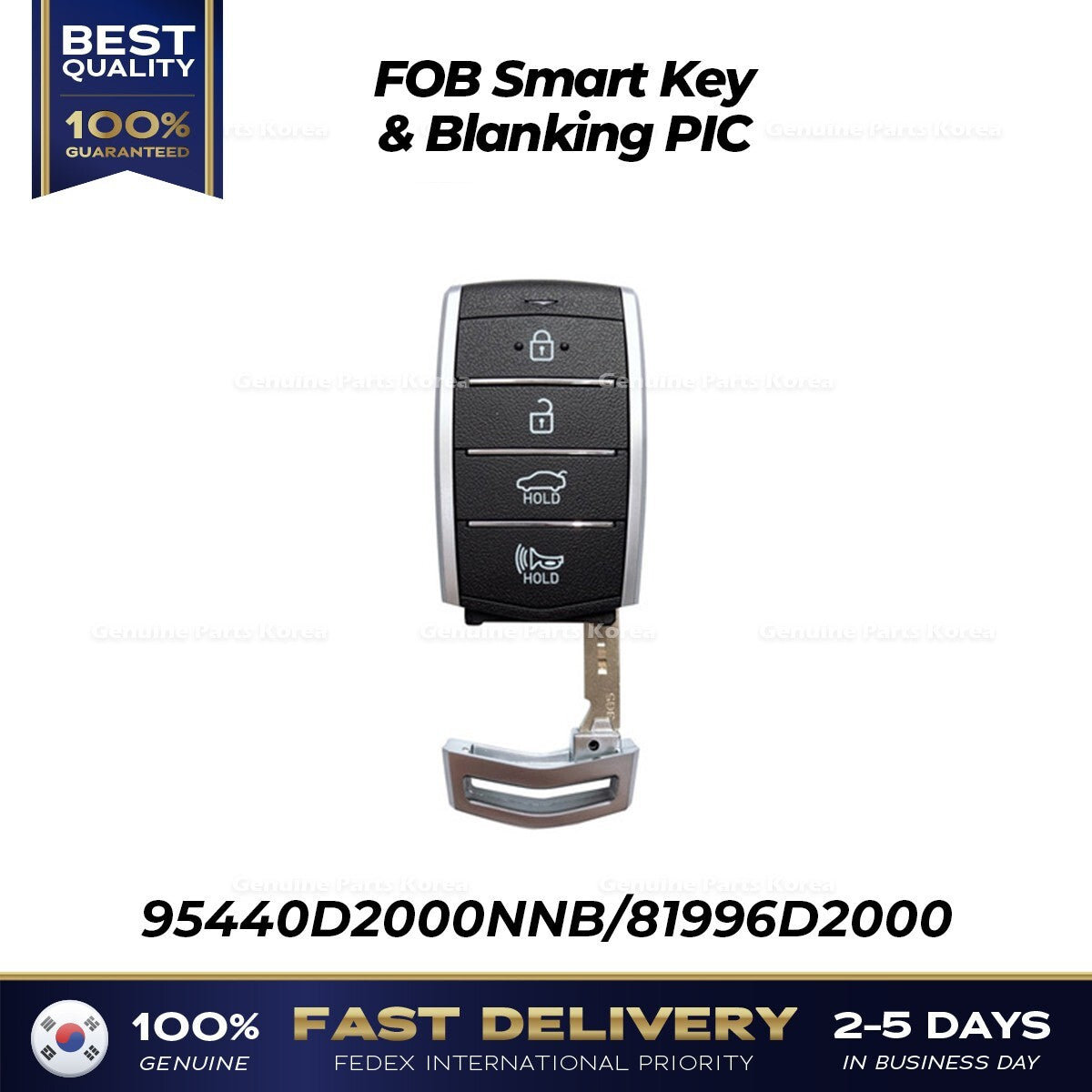Genuine FOB Smart Key & Blanking PIC 95440D2000NNB for Hyundai Genesis G90