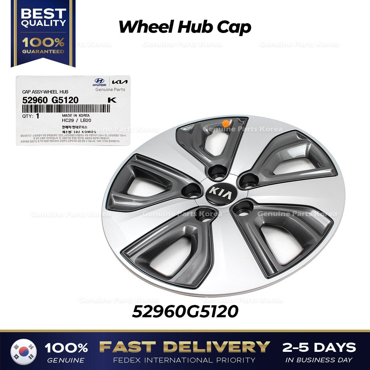 Genuine Wheel Hub Cap 52960G5120 for Kia Niro