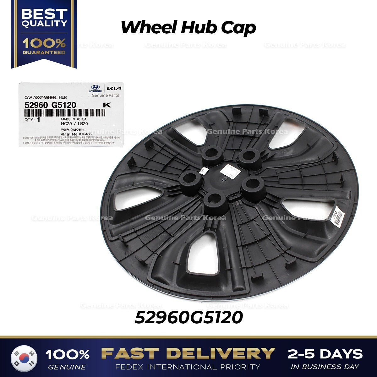 Genuine Wheel Hub Cap 52960G5120 for Kia Niro