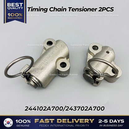 Genuine Timing Chain Tensioner 2PCS 244102A700 243702A700 for Hyundai Kia