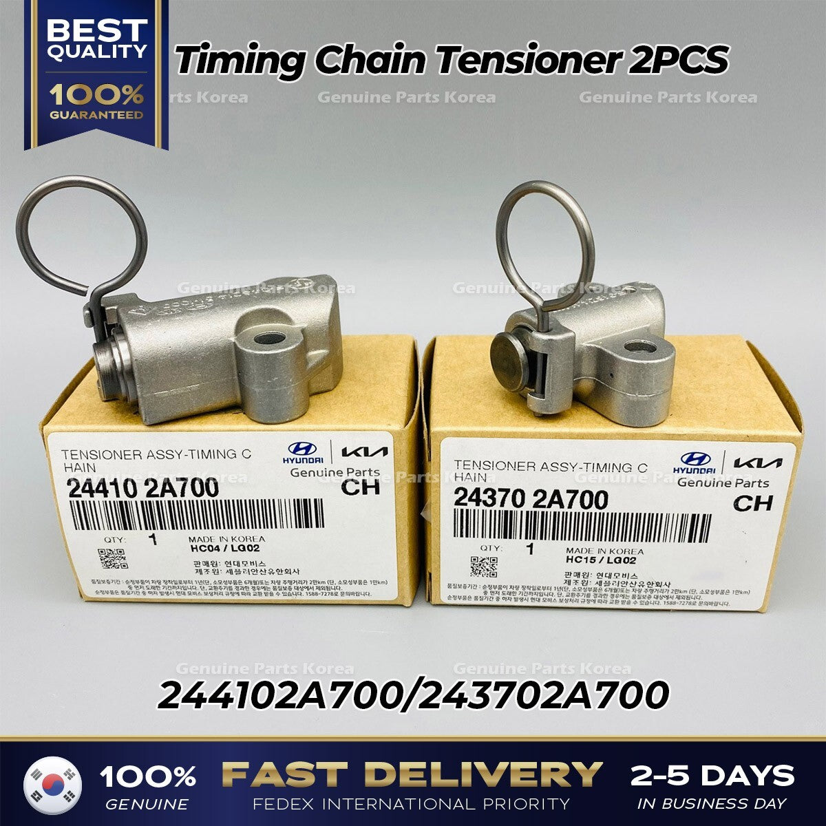 Genuine Timing Chain Tensioner 2PCS 244102A700 243702A700 for Hyundai Kia