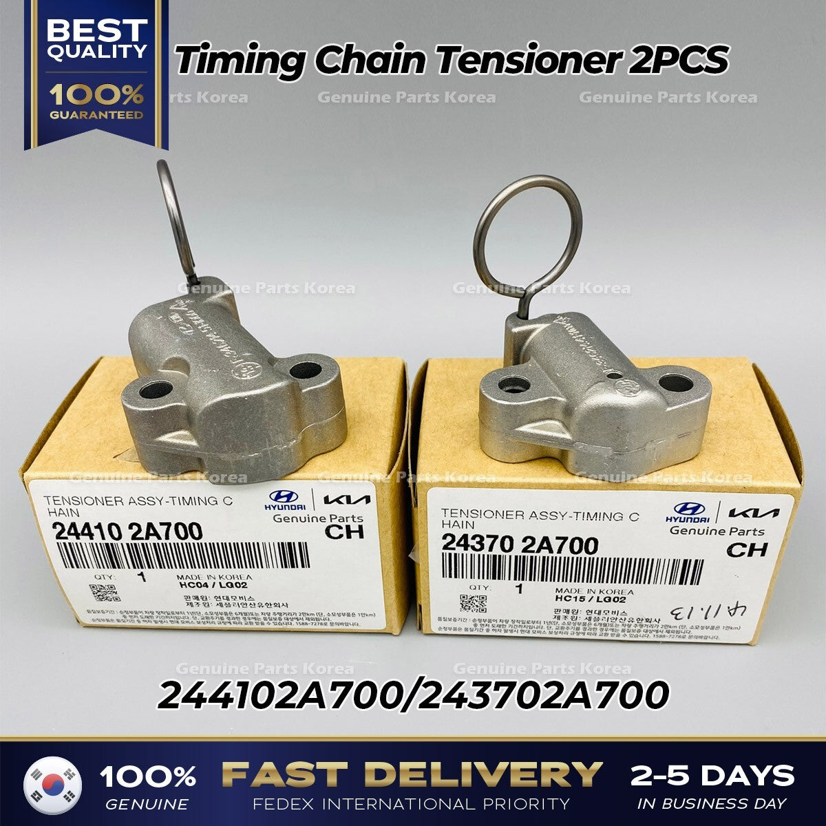 Genuine Timing Chain Tensioner 2PCS 244102A700 243702A700 for Hyundai Kia