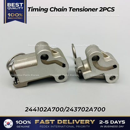 Genuine Timing Chain Tensioner 2PCS 244102A700 243702A700 for Hyundai Kia