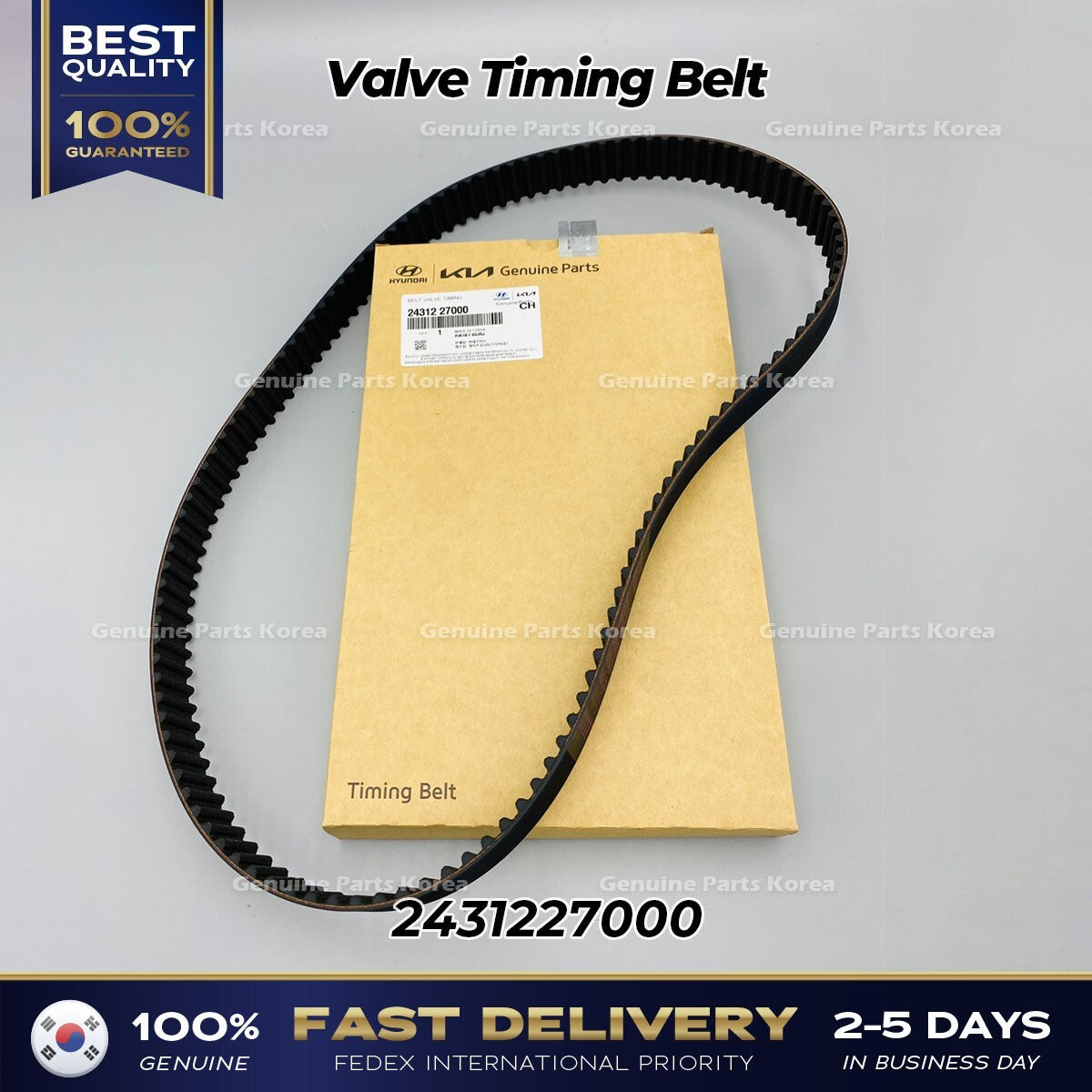 Genuine Valve Timing Belt 2431227000 for Hyundai Tuscon Kia Sportage