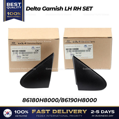 Genuine Delta Garnish LH RH SET 86180H8000 86190H8000 for Kia Rio