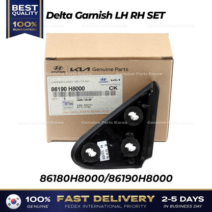 Genuine Delta Garnish LH RH SET 86180H8000 86190H8000 for Kia Rio