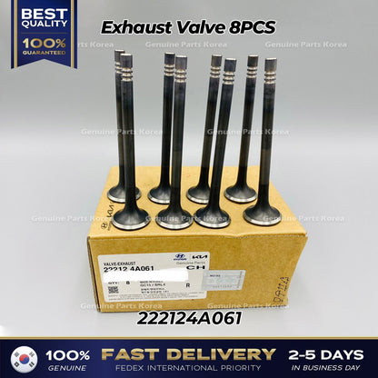 Genuine Exhaust Valve 8PCS 222124A061 for Hyundai H1 H100 Kia Sorento K2500