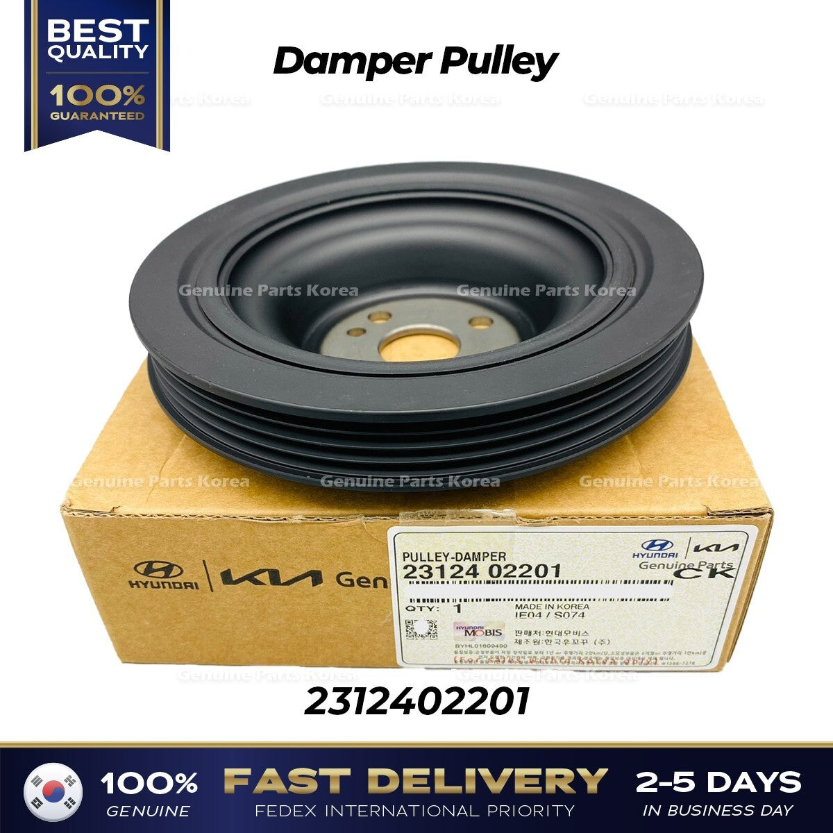 Genuine Damper Pulley 2312402201 for Hyundai Getz i10 Kia Picanto