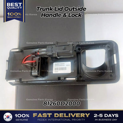 Genuine Trunk Lid Outside Handle & Lock 81260D2000 for Hyundai Genesis G90