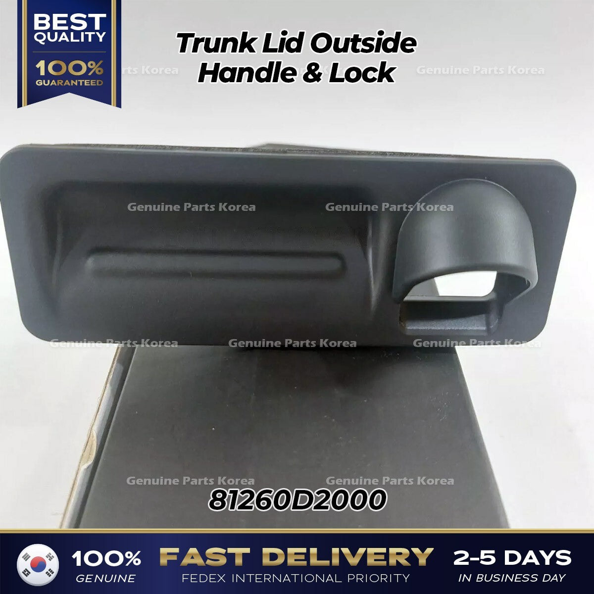 Genuine Trunk Lid Outside Handle & Lock 81260D2000 for Hyundai Genesis G90