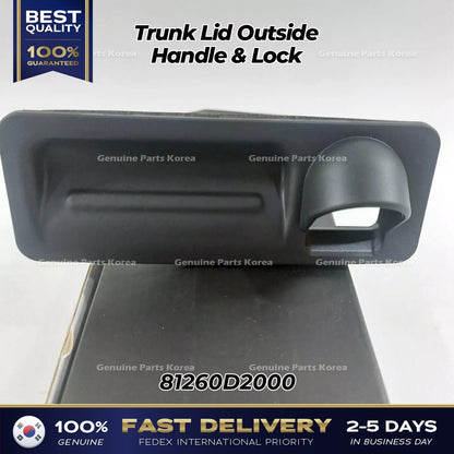 Genuine Trunk Lid Outside Handle & Lock 81260D2000 for Hyundai Genesis G90