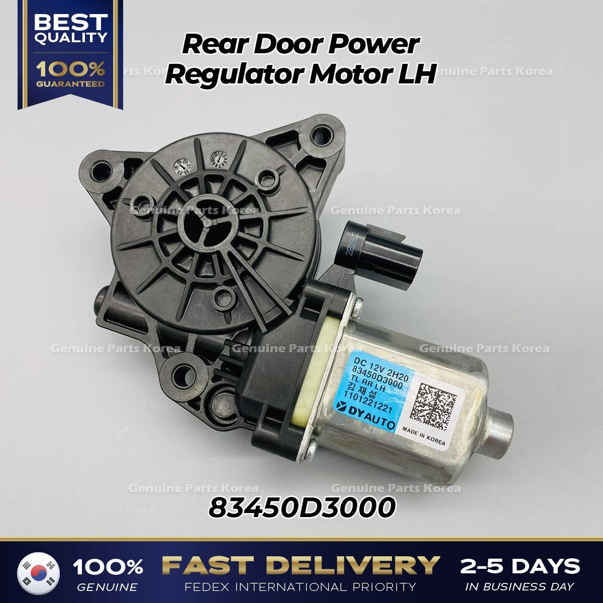 Genuine Rear Door Power Regulator Motor LH 83450D3000 for Hyundai Tuscon